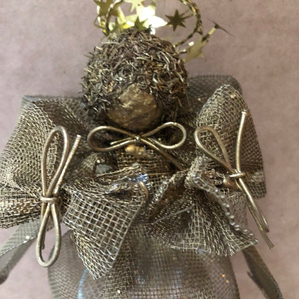 🎄Mesh Angel Ornament /Mini Tree Topper - Picture 4 of 11